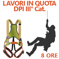 CORSO DI FORMAZIONE ED ADDESTRAMENTO LAVORI IN QUOTA CON USO DI DPI DI 3° CAT.